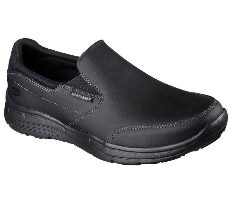 Skechers Relaxed Fit: Glides - Calculous - Mens Slip On Shoes Black [AU-QC8982]